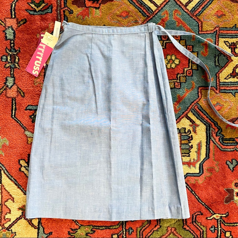 Vintage Chambray Wrap Skirt